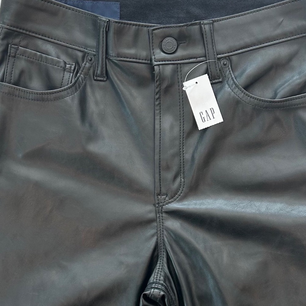 Gap High Rise Universal Vegan Faux Leather Leggings Black Size 28 Regular - Picture 5 of 10